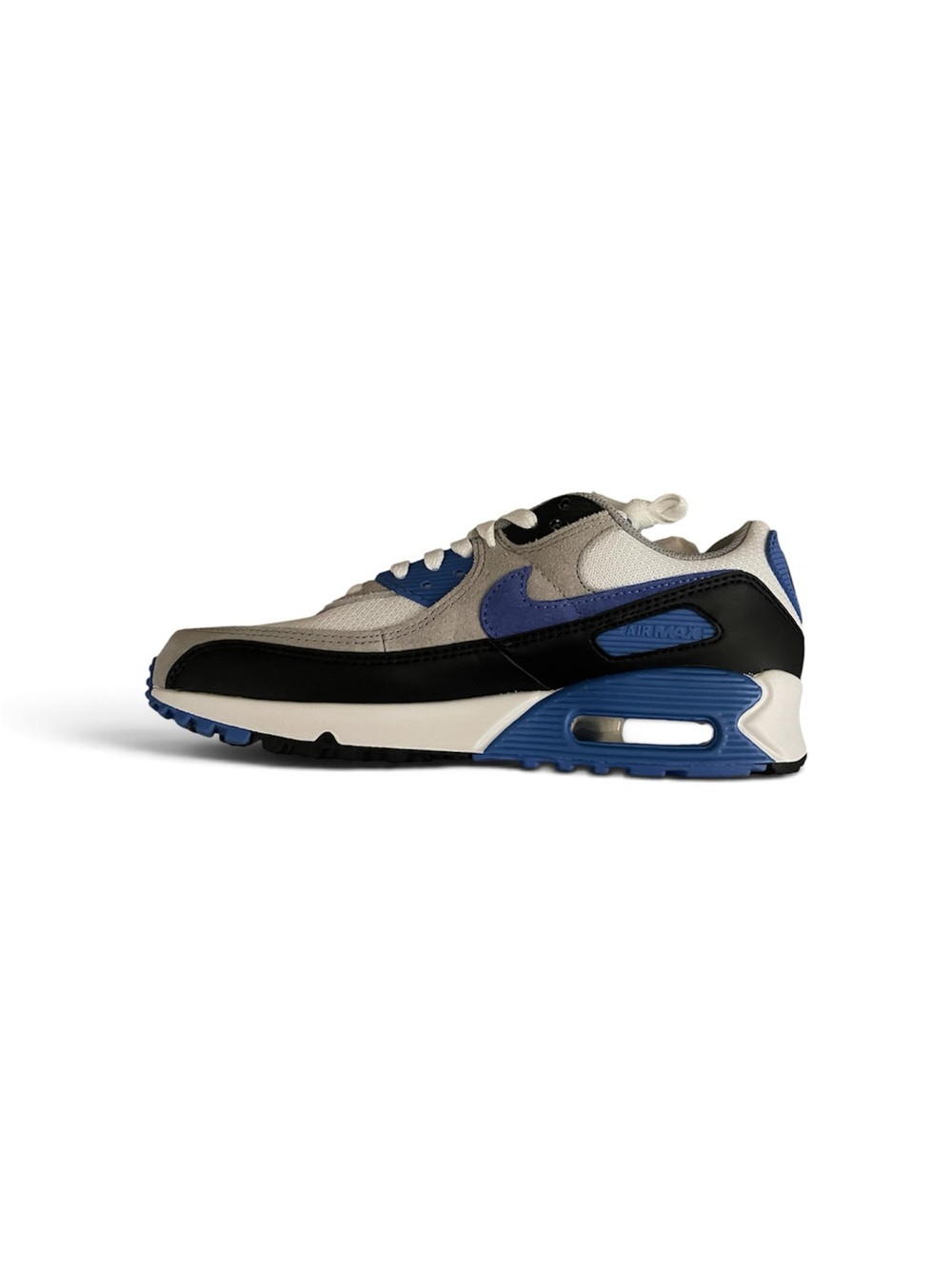 Nike Air Max 90 White Blue Grey with Blue Swoosh